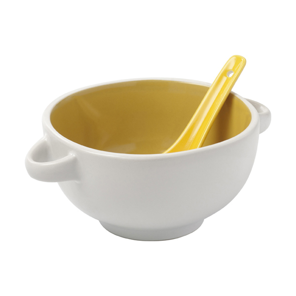Ceramic Soup Bowl 450 Ml in yellow
