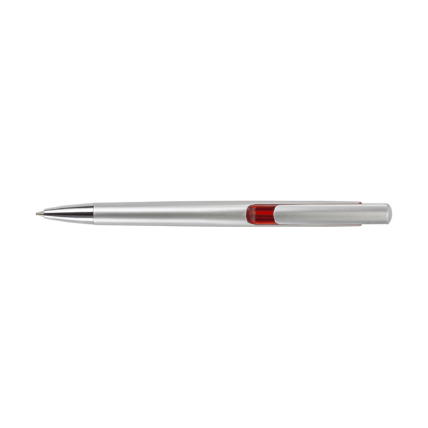 Plastic Ballpen With Blue Ink in red