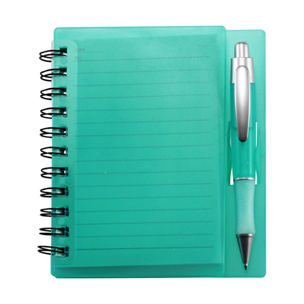 Lined Notepad In Plastic Case in light-green