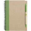 Cardboard notebook with ballpen in Light Green