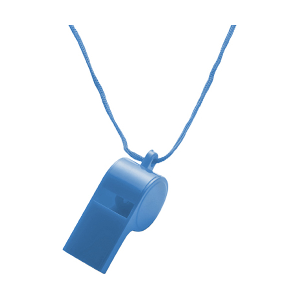 Whistle With Cord in blue