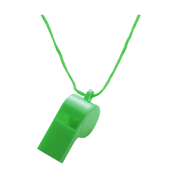 Whistle With Cord in green
