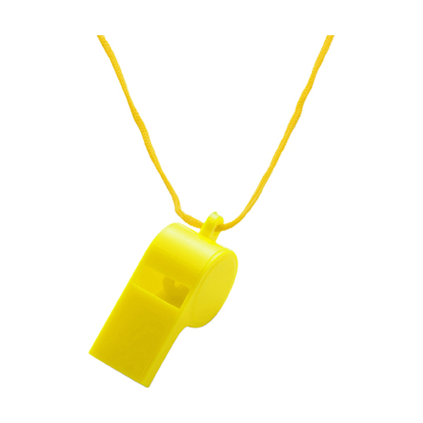 Whistle With Cord in yellow