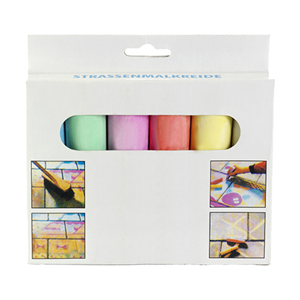 Chalk in six different colours. in multicoloured