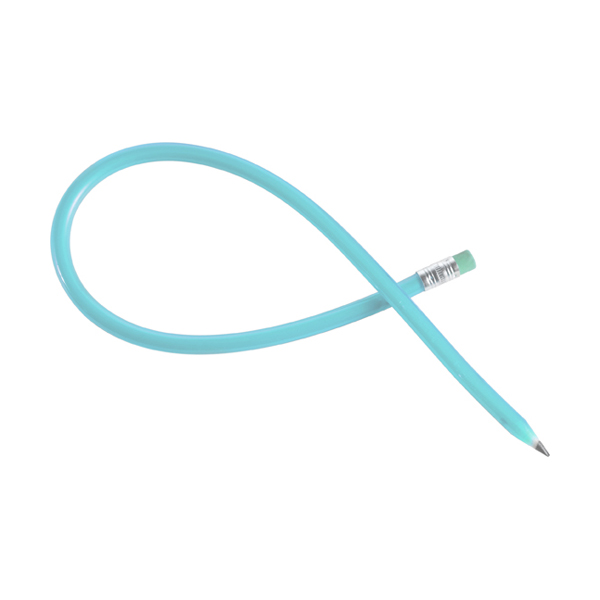 Pencil with eraser in light-blue
