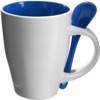 Coffee mug with spoon (300ml) in Blue