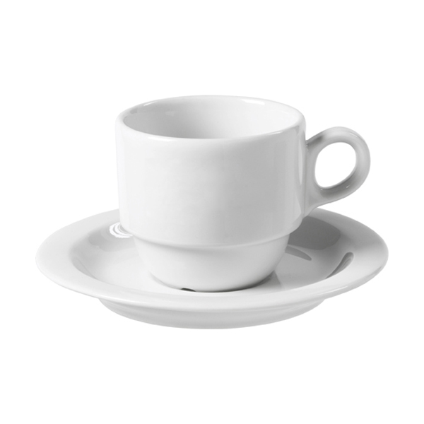 Porcelain Cup And Saucer in white