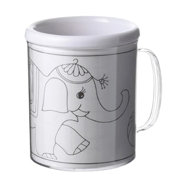 Drawing mug in transparent