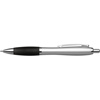 Cardiff ballpen with silver barrel. in black