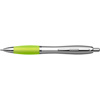 Cardiff ballpen with silver barrel. in lime