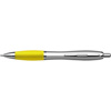 Cardiff ballpen with silver barrel. in yellow
