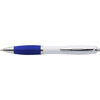 Cardiff ballpen with white barrel. in blue