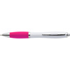 Cardiff ballpen with white barrel. in pink