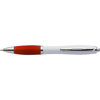 Cardiff ballpen with white barrel. in red