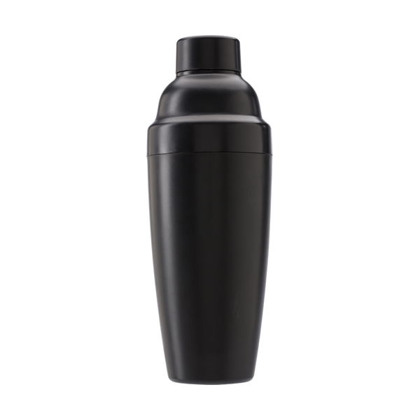 550ml Plastic cocktail shaker with integral strainer. in black