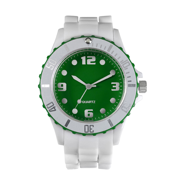 Analogue Watch in white-and-green
