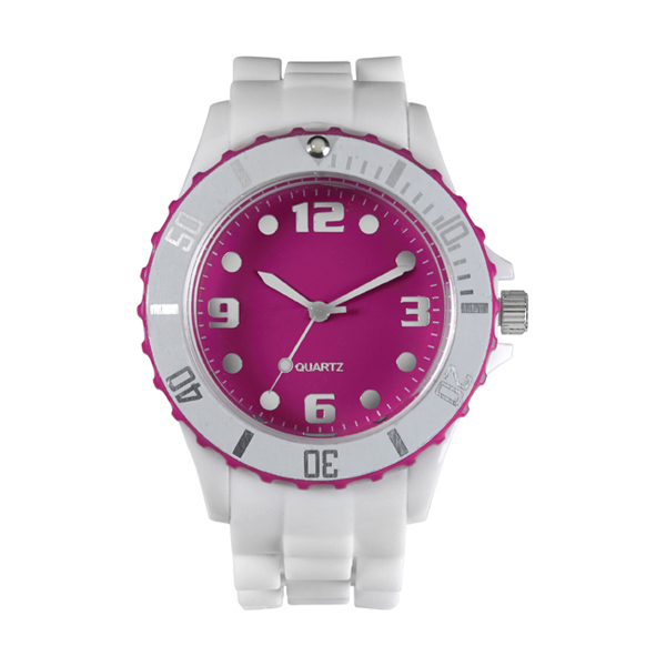 Analogue Watch in white-and-pink