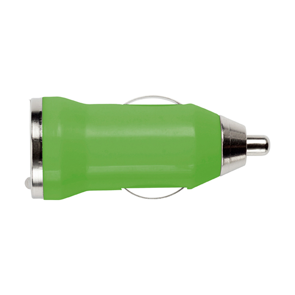 Plastic car power adapter. in light-green