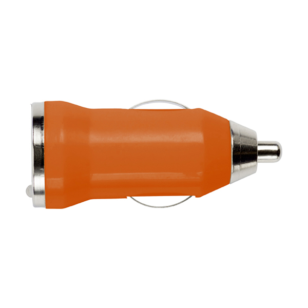 Plastic car power adapter. in orange