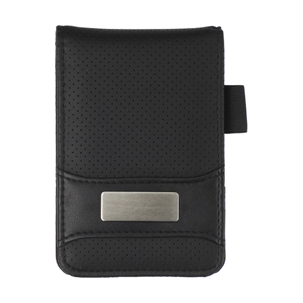 Note pad with padded cover. in black