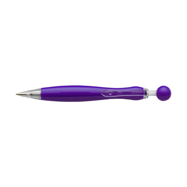 Mirate ballpen with blue ink. in purple