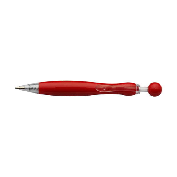 Mirate ballpen with blue ink. in red