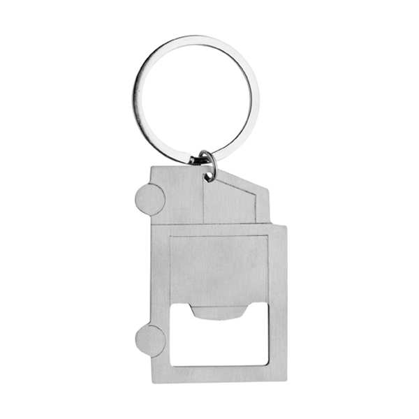 Truck Opener And Key Ring in silver