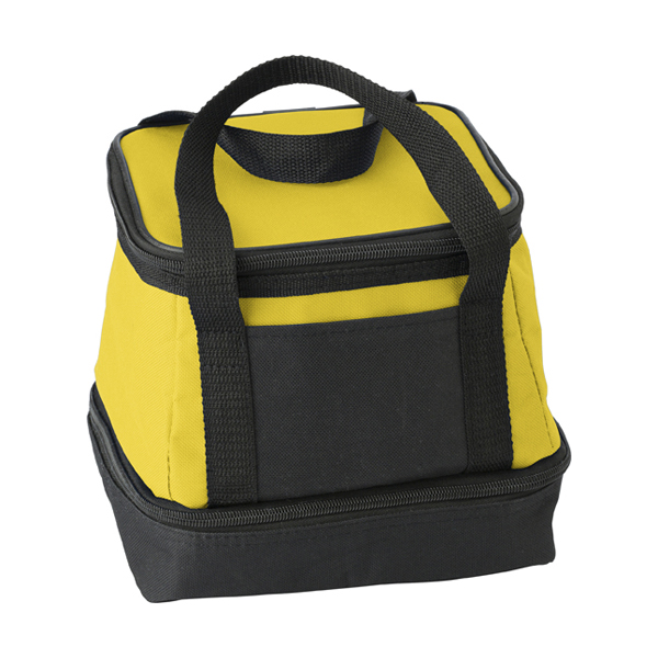Polyester 600D cooler bag. in yellow