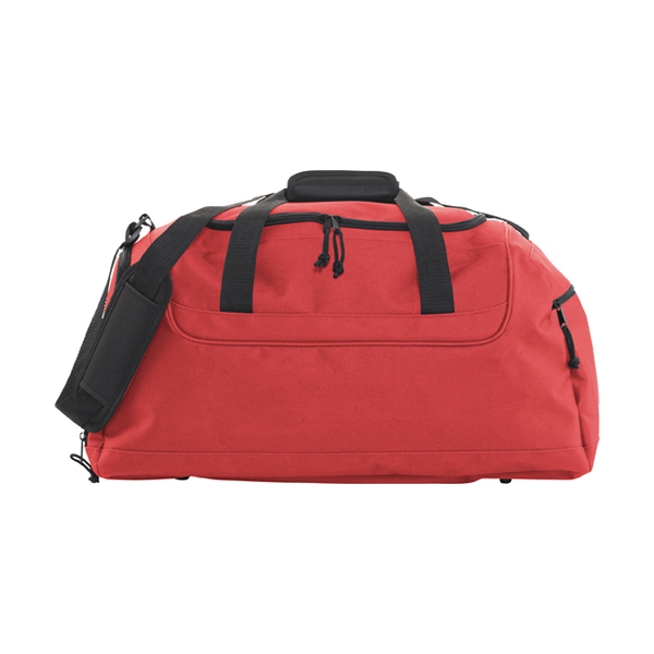 Polyester 600D travel bag. in red