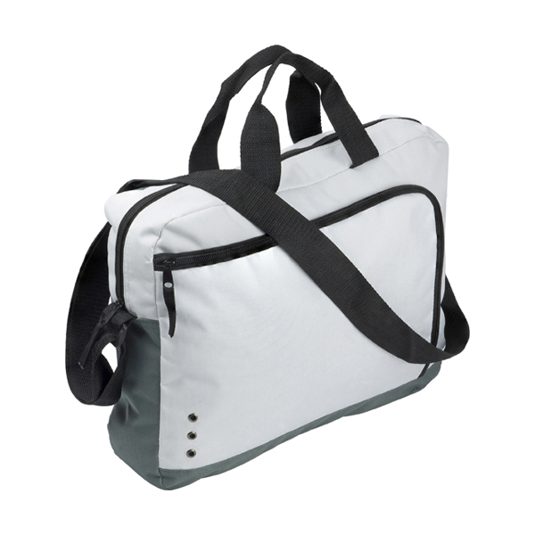 Document bag 600D polyester. in white