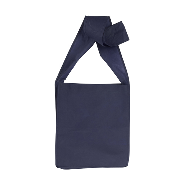 Non woven shoulder bag. in blue