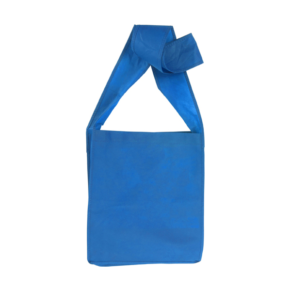 Non woven shoulder bag. in light-blue