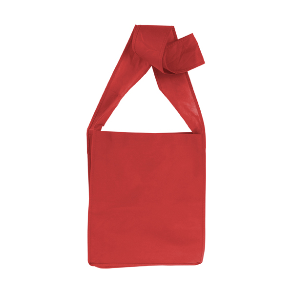 Non woven shoulder bag. in red