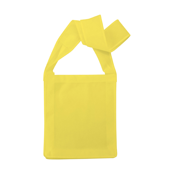Non woven shoulder bag. in yellow