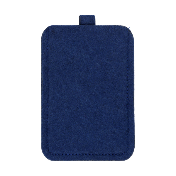 Felt mobile phone pouch. in blue