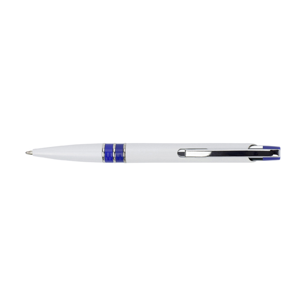 Plastic ballpen with blue ink. in blue