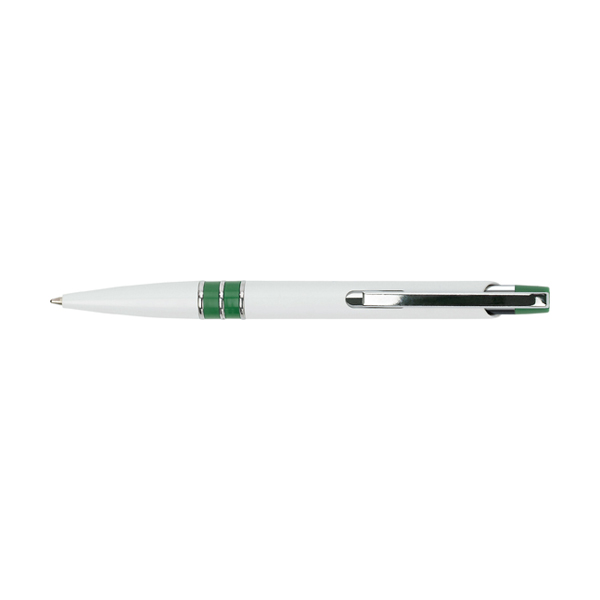 Plastic ballpen with blue ink. in green
