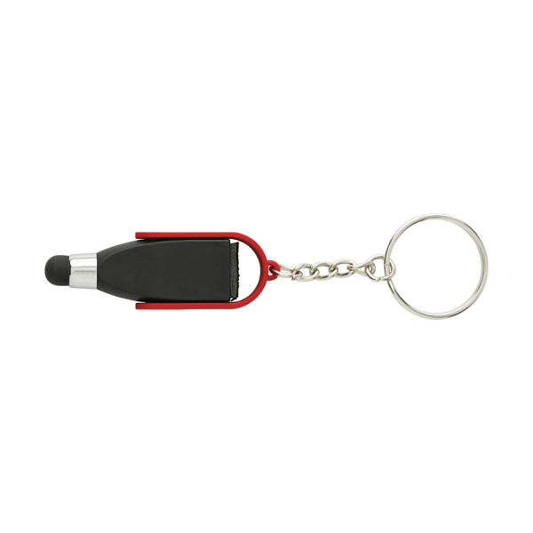 Rubber tip suitable for capacitive screens and a screen cleaner. in red