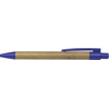 Ballpen with bamboo barrel in blue
