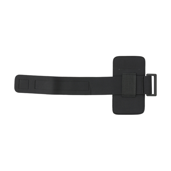 Phone armband with reflective trim. in black