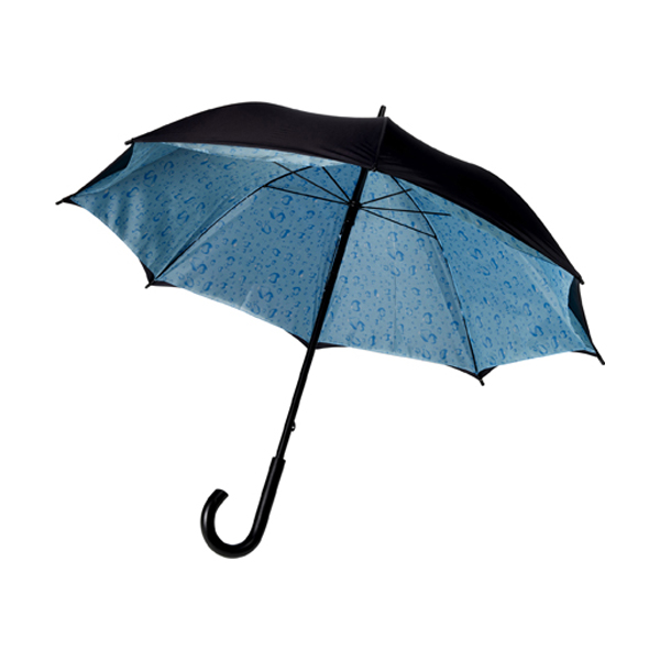 Double canopy umbrella in blue