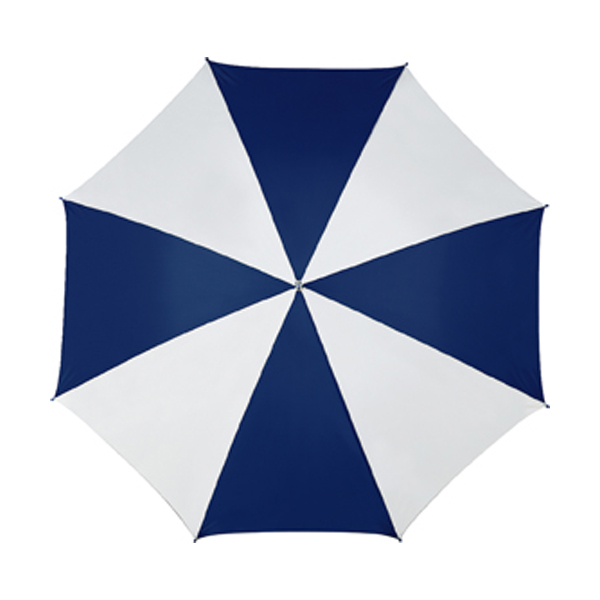 Golf umbrella in dark-blue-and-white
