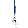 Lanyard with sliding PVC badge in blue