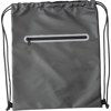 Polyester (600D) waterproof drawstring backpack in Grey