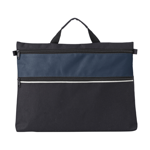 Polyester 600D document bag. in blue