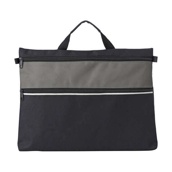 Polyester 600D document bag. in grey