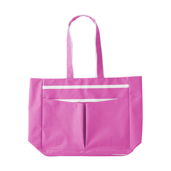 Polyester 600D beach bag. in pink
