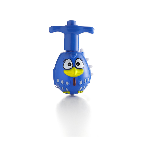 Plastic wind up whirlabout. in blue