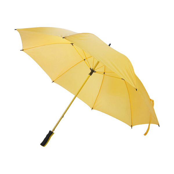 Golf size umbrella with polyester fabric in yellow