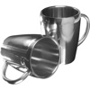 Set of two steel mugs in silver